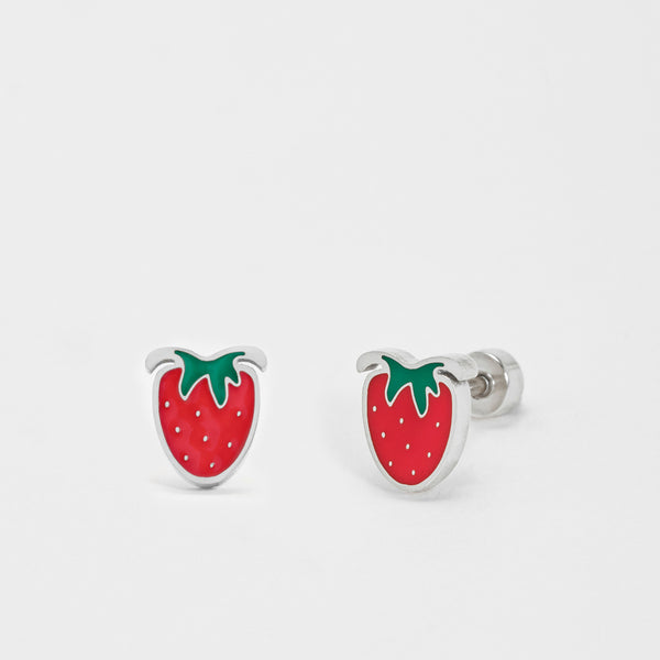 Schmuck für kleine Ohren: Süße Erdbeerfreude