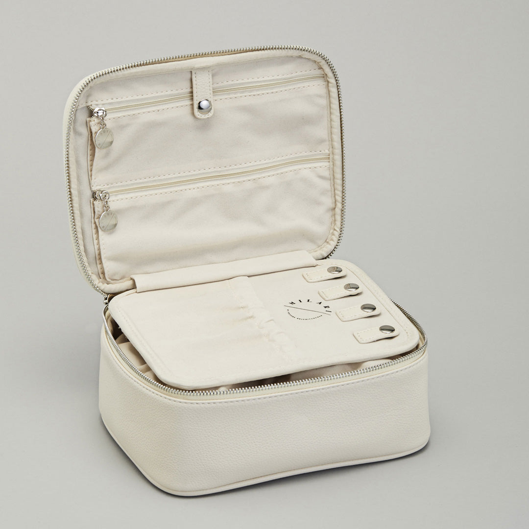 Make-up-Tasche Aus Leinen – Design „opulenter Garten“, 19,1x25,4 Cm, Wasserdichtes Futter